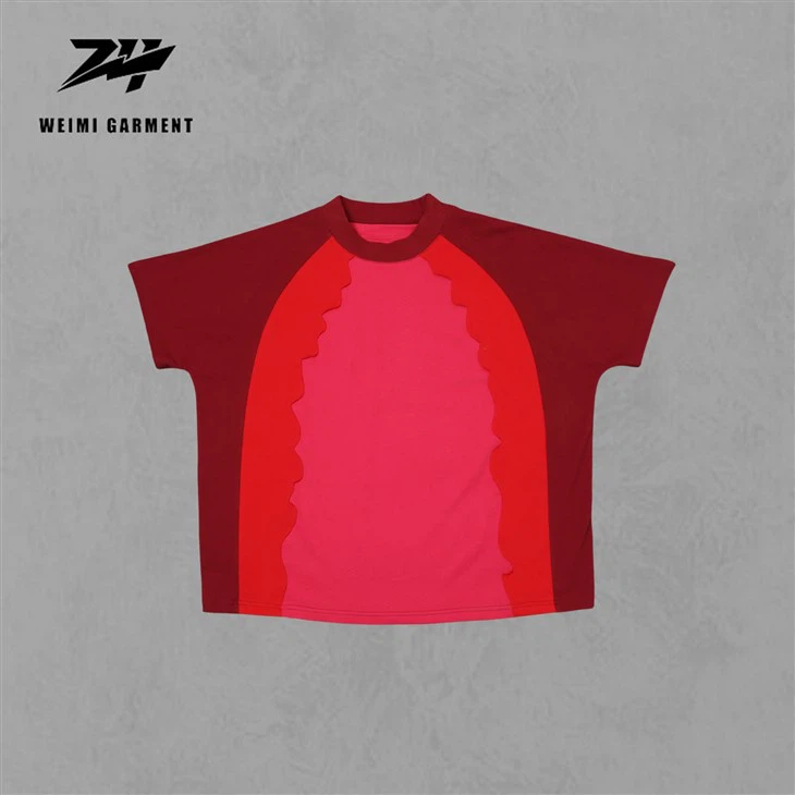 Patchwork Highweight Tshirts Nrog Cov Neeg Siv Khoom Logo